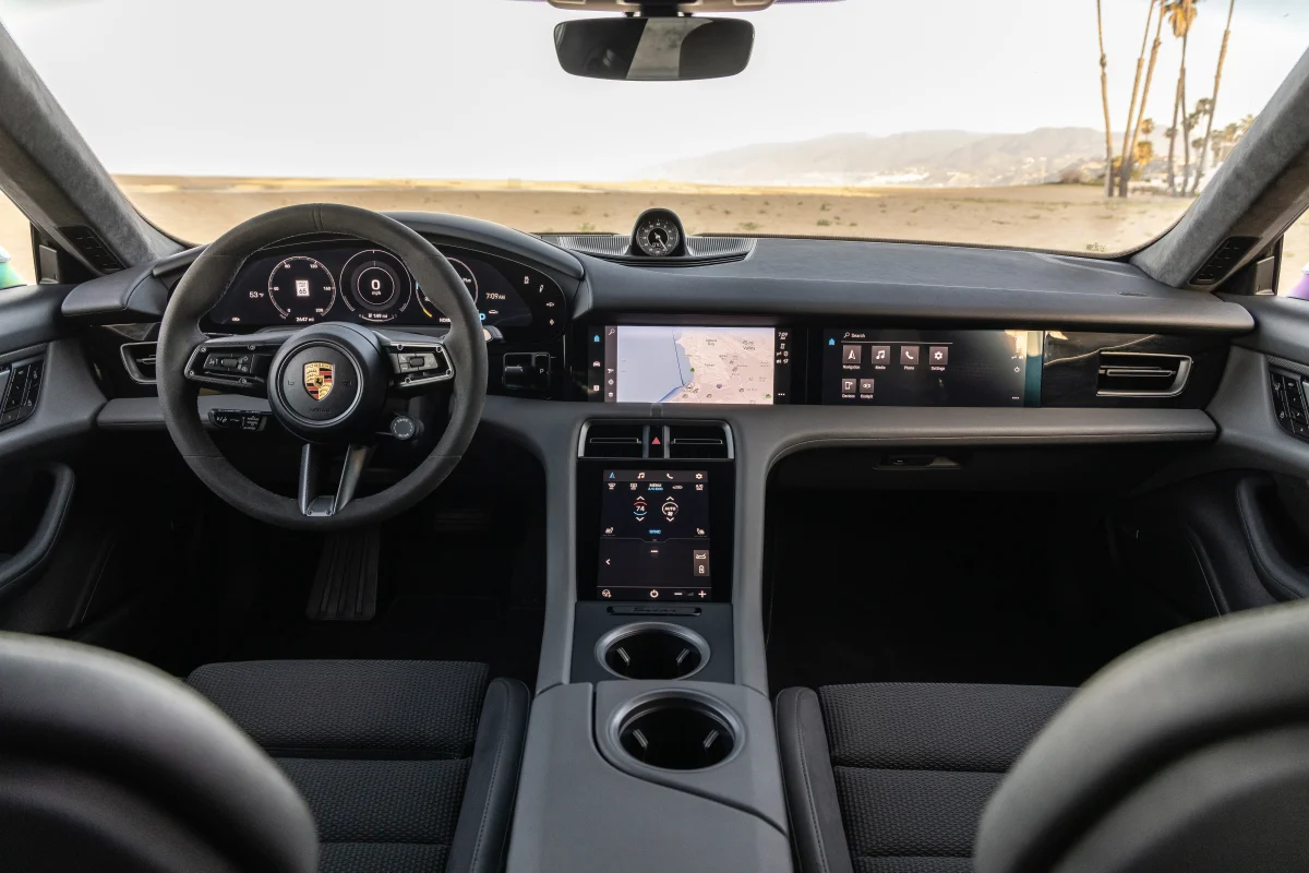 Chauffeur Lucerne Porsche Taycan Interior View